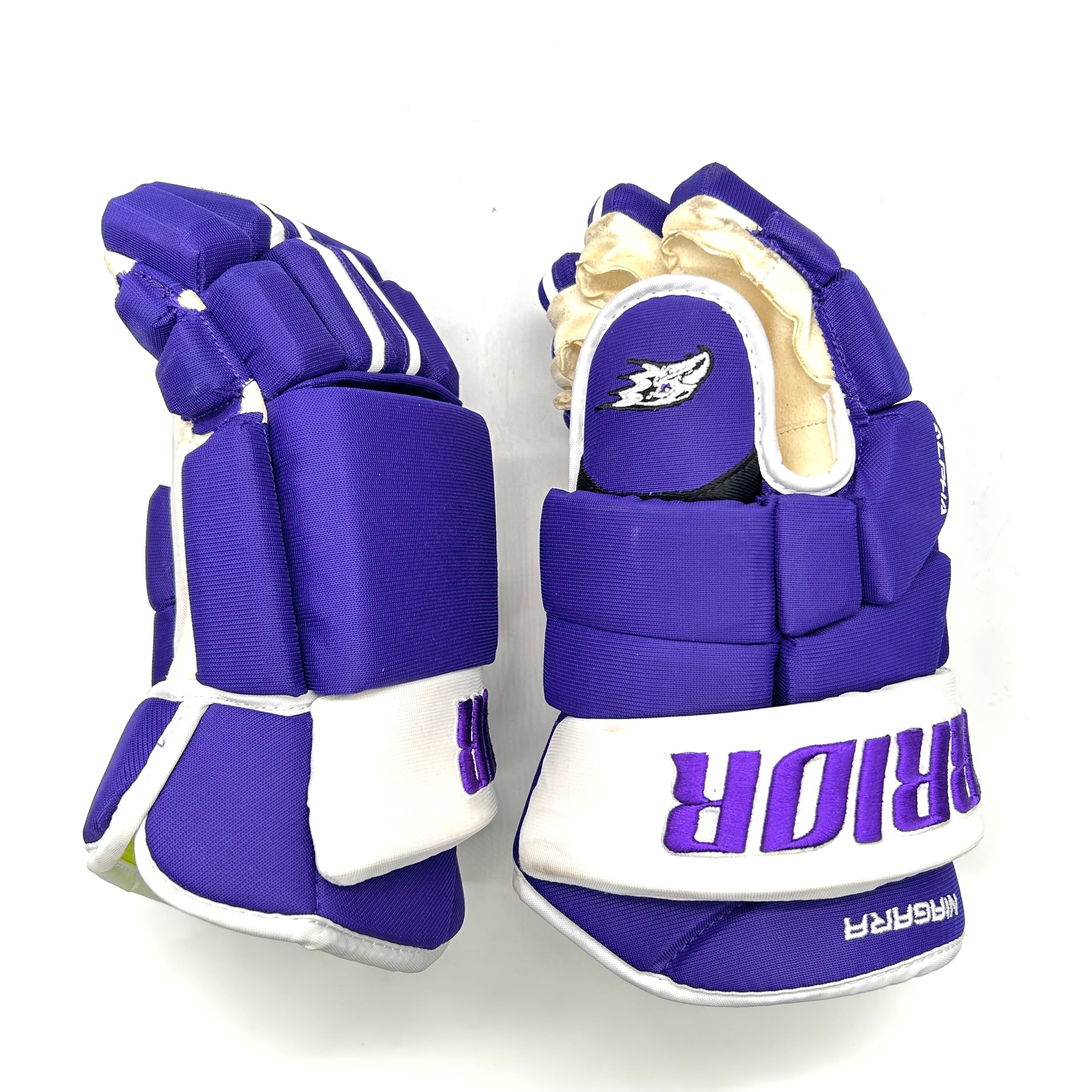 Warrior Alpha LX Pro – Gant de hockey Pro Stock (Violet/Blanc)